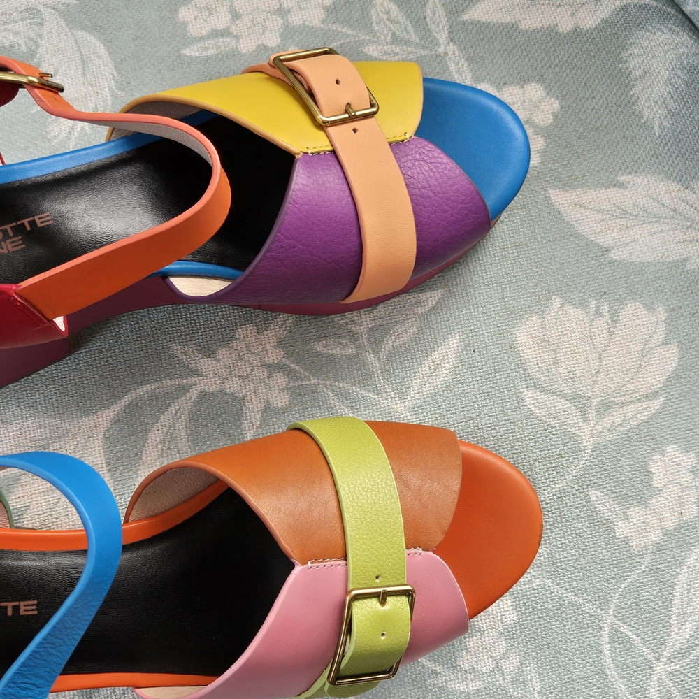 Charlotte Stone Raf platform sandals in the Solimar colorway - Picture 4 of 5